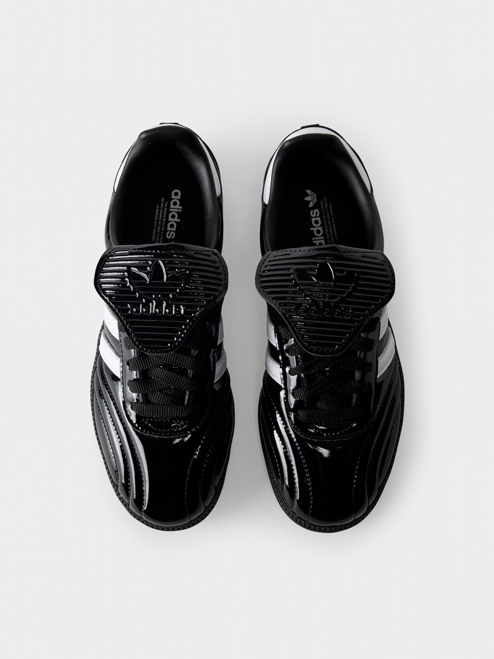 Adidas samba Black with White Stripes Glossy Trainer NWOT